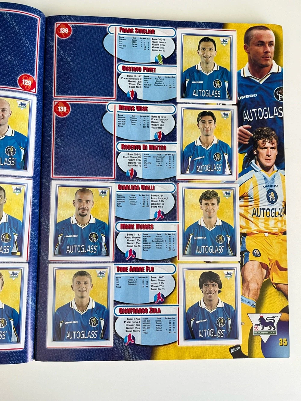 Merlin English Premier League 1998 Sticker Book #1 Soccer Football Topps Panini